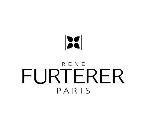 Rene Furterer Paris logo with floral symbol above text.